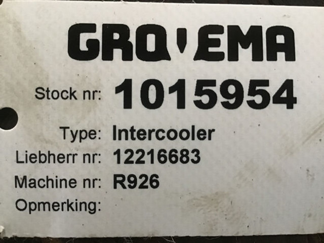Liebherr Intercooler - Інтеркулер: фото 4 Liebherr Intercooler - Інтеркулер: фото 4