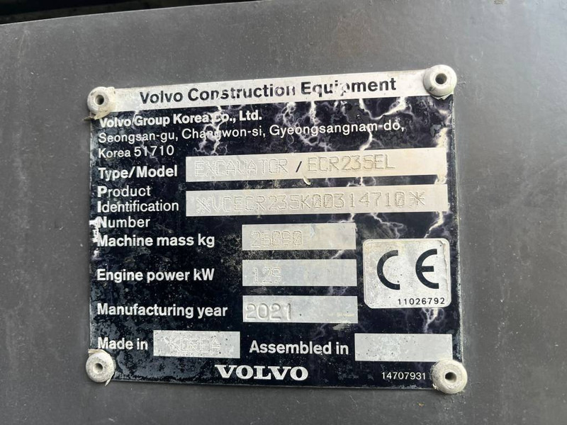 Volvo ECR 235 EL - Гусеничний екскаватор: фото 5 Volvo ECR 235 EL - Гусеничний екскаватор: фото 5