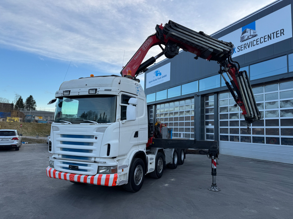 SCANIA R480 8x4 Fassi 660 SZM/Pritsche - Вантажівка з маніпулятором: фото 1 SCANIA R480 8x4 Fassi 660 SZM/Pritsche - Вантажівка з маніпулятором: фото 1