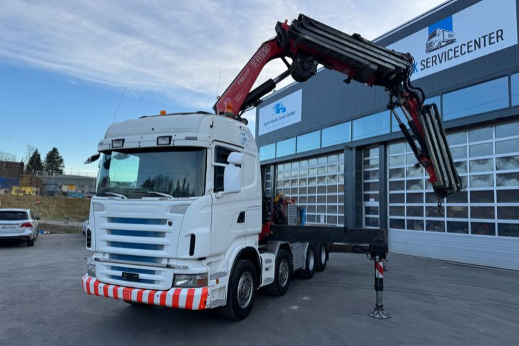 Scania R480 8x4 Fassi 660 SZM/Pritsche - Вантажівка з маніпулятором: фото 1 Scania R480 8x4 Fassi 660 SZM/Pritsche - Вантажівка з маніпулятором: фото 1