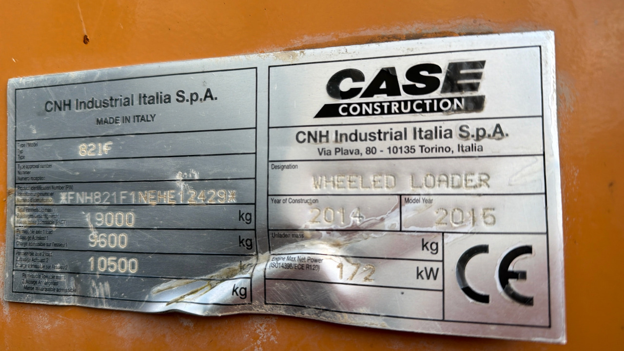 Колісний навантажувач CASE 821F: фото 7 Колісний навантажувач CASE 821F: фото 7