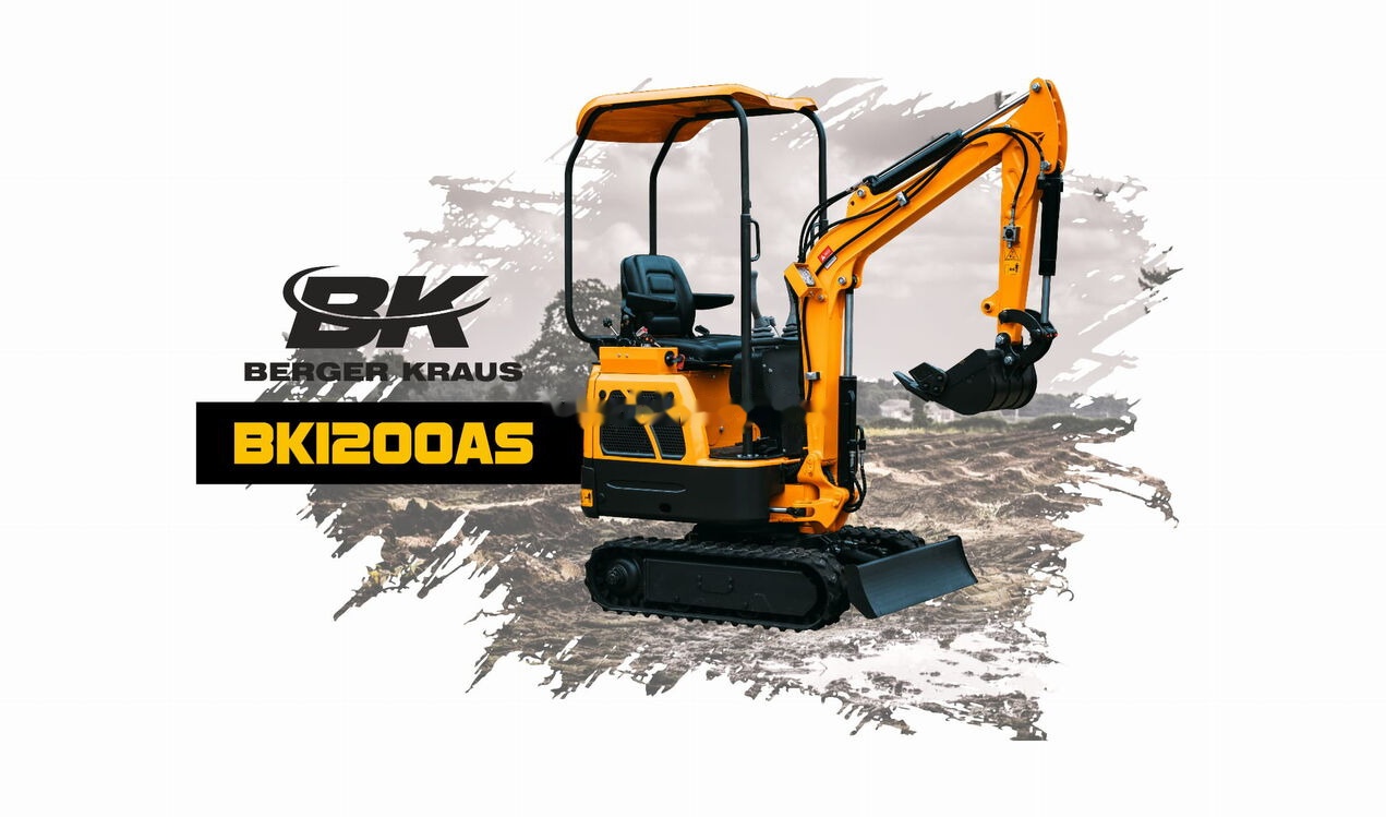 Berger Kraus Nowy BERGER KRAUS BK1200AS KUBOTA skrętne ramie Minikoparka + ze - Міні-екскаватор: фото 2 Berger Kraus Nowy BERGER KRAUS BK1200AS KUBOTA skrętne ramie Minikoparka + ze - Міні-екскаватор: фото 2