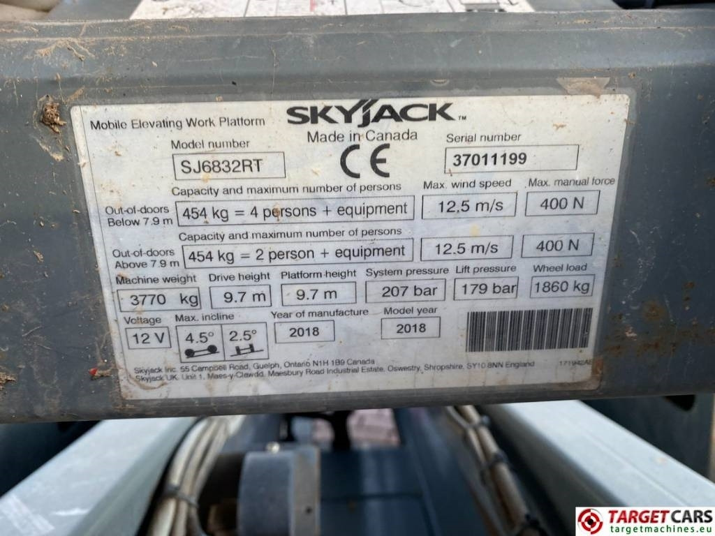 Ножичний підйомник SkyJack SJ6826RT Diesel 4x4 Scissor 6826 Work Lift 992cm: фото 10 Ножичний підйомник SkyJack SJ6826RT Diesel 4x4 Scissor 6826 Work Lift 992cm: фото 10