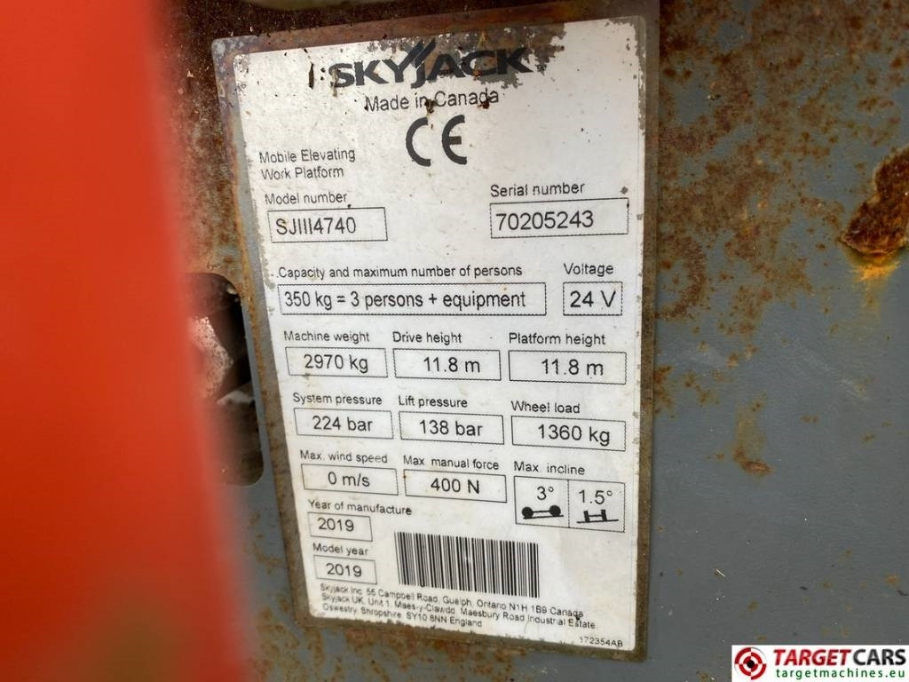 Ножичний підйомник SkyJack SJIII-4740 Electric 4740 Scissor Work Lift 1380cm: фото 10 Ножичний підйомник SkyJack SJIII-4740 Electric 4740 Scissor Work Lift 1380cm: фото 10