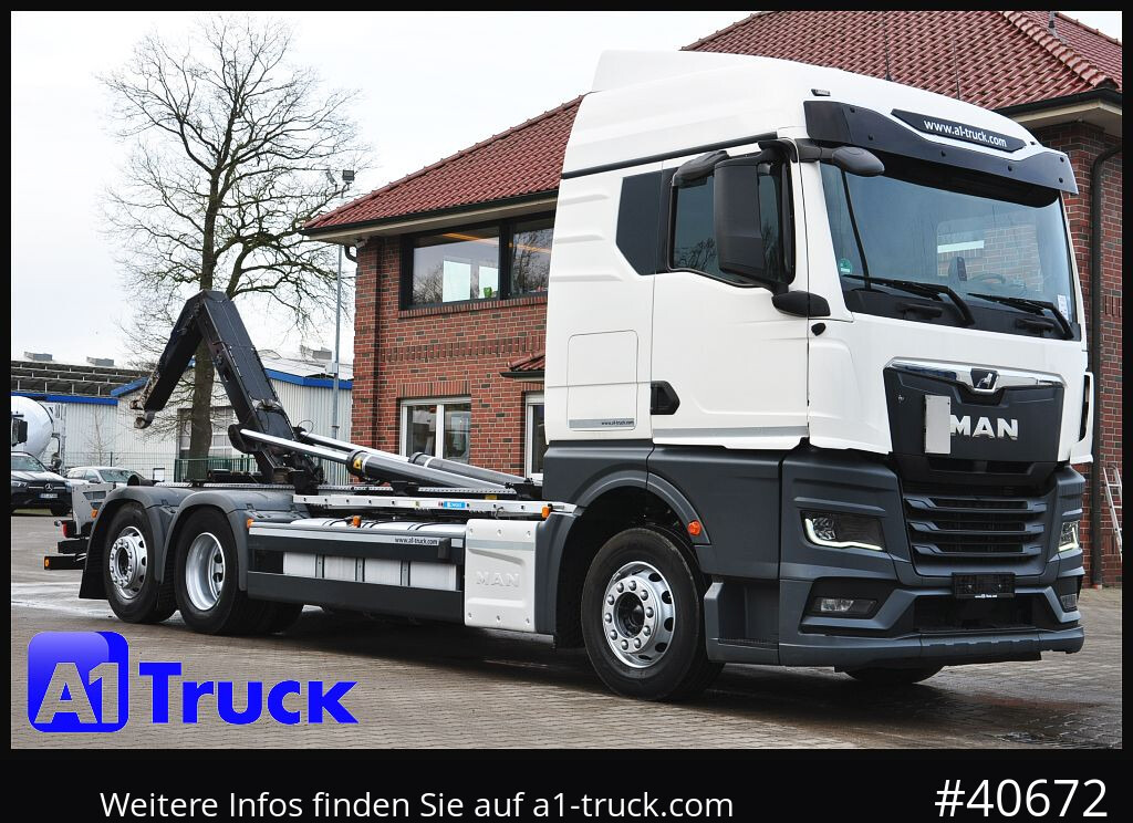 MAN TGS 26.470 BL, Meiller RS 21.70, Lenkachse, - Гаковий мультиліфт вантажівка: фото 1 MAN TGS 26.470 BL, Meiller RS 21.70, Lenkachse, - Гаковий мультиліфт вантажівка: фото 1