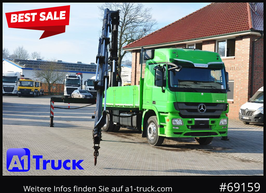 MERCEDES-BENZ Actros 1844 MP3, Kran MKG 291 HP 5+3 Funk, TÜV 06/2026 - Вантажівка з маніпулятором: фото 1 MERCEDES-BENZ Actros 1844 MP3, Kran MKG 291 HP 5+3 Funk, TÜV 06/2026 - Вантажівка з маніпулятором: фото 1