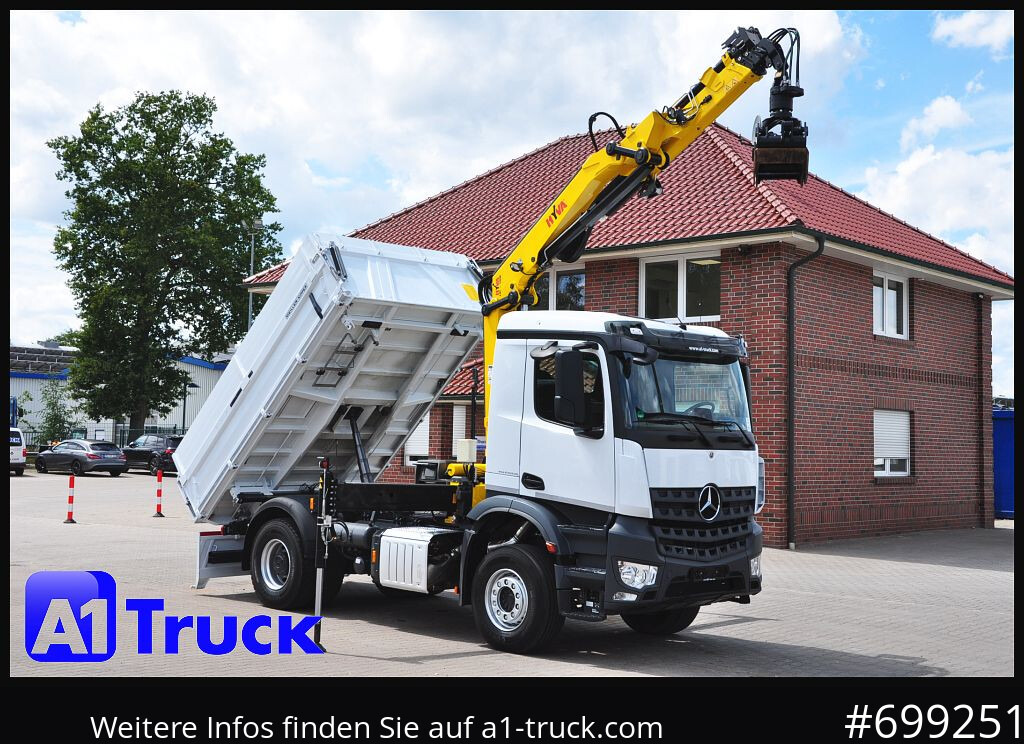 MERCEDES-BENZ Arocs 1840, Kipper + Kran,Funk Navi, - Вантажівка з маніпулятором, Самоскид вантажівка: фото 1 MERCEDES-BENZ Arocs 1840, Kipper + Kran,Funk Navi, - Вантажівка з маніпулятором, Самоскид вантажівка: фото 1