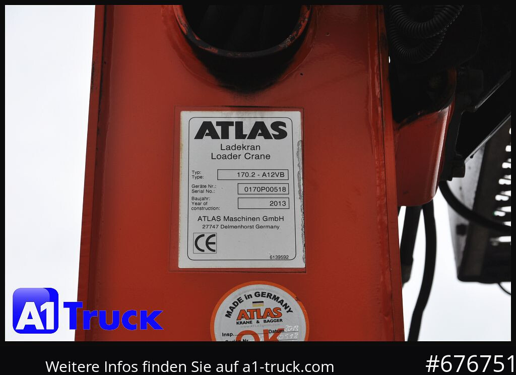 MERCEDES-BENZ Axor 2543, Atlas 170.2 Kran, Lift-Lenkachse, - Бортова вантажівка/ Платформа, Вантажівка з маніпулятором: фото 2 MERCEDES-BENZ Axor 2543, Atlas 170.2 Kran, Lift-Lenkachse, - Бортова вантажівка/ Платформа, Вантажівка з маніпулятором: фото 2