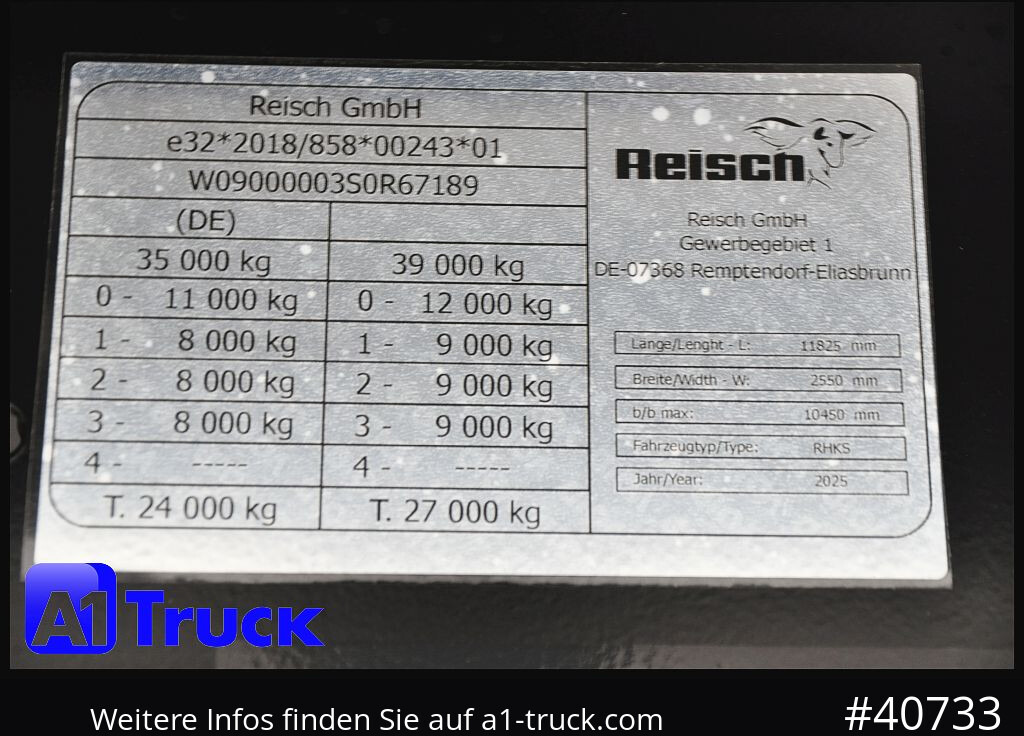 REISCH RHKS, Alu 57m³, Kombitüren, Lift LED - Самоскид напівпричіп: фото 3 REISCH RHKS, Alu 57m³, Kombitüren, Lift LED - Самоскид напівпричіп: фото 3