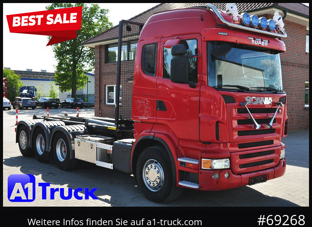 SCANIA R480, Abrollkipper Joab, 8x4, Lift-Lenkachse, - Гаковий мультиліфт вантажівка: фото 1 SCANIA R480, Abrollkipper Joab, 8x4, Lift-Lenkachse, - Гаковий мультиліфт вантажівка: фото 1