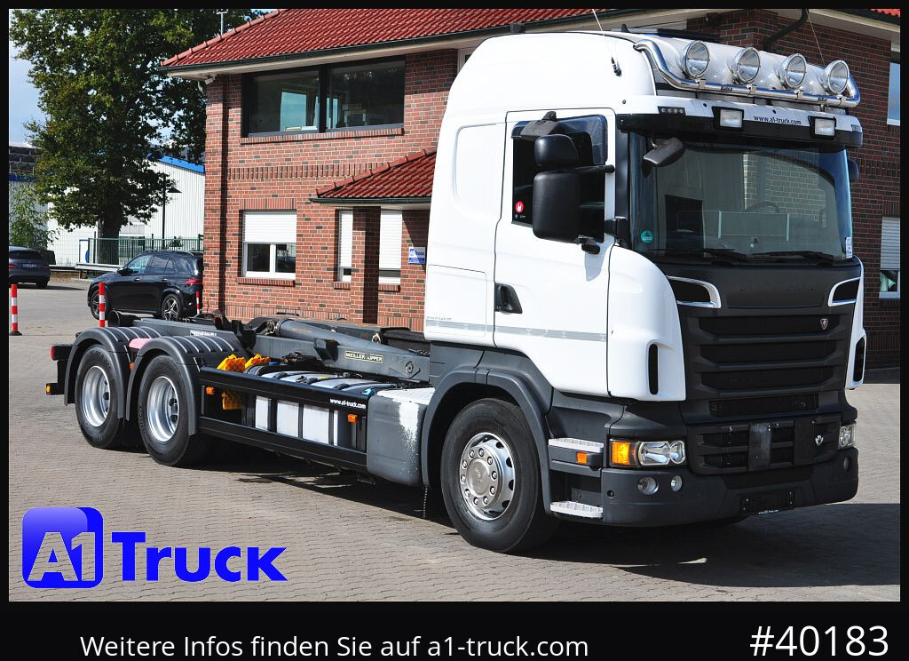 SCANIA R500, V8,, Meiller, Liftachse, - Гаковий мультиліфт вантажівка: фото 1 SCANIA R500, V8,, Meiller, Liftachse, - Гаковий мультиліфт вантажівка: фото 1
