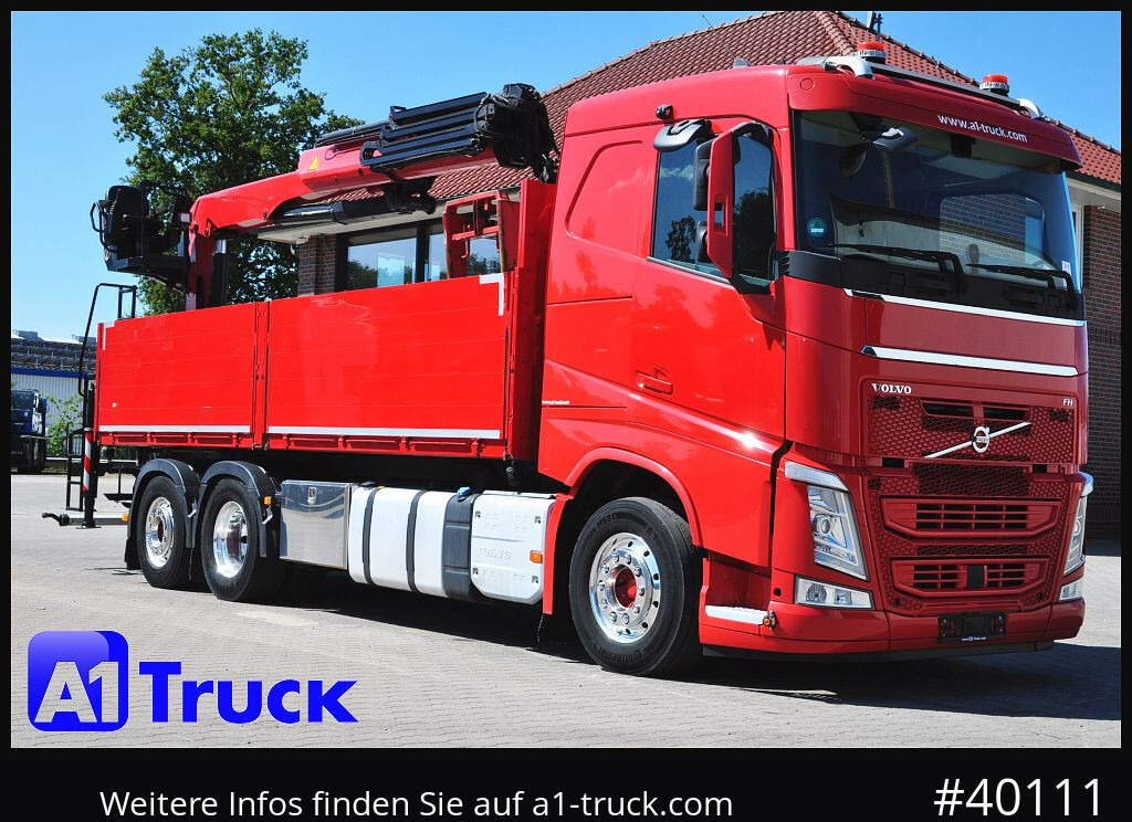 VOLVO FH 460, Baustoff PK 23.001L, Lenkachse - Бортова вантажівка/ Платформа, Вантажівка з маніпулятором: фото 1 VOLVO FH 460, Baustoff PK 23.001L, Lenkachse - Бортова вантажівка/ Платформа, Вантажівка з маніпулятором: фото 1