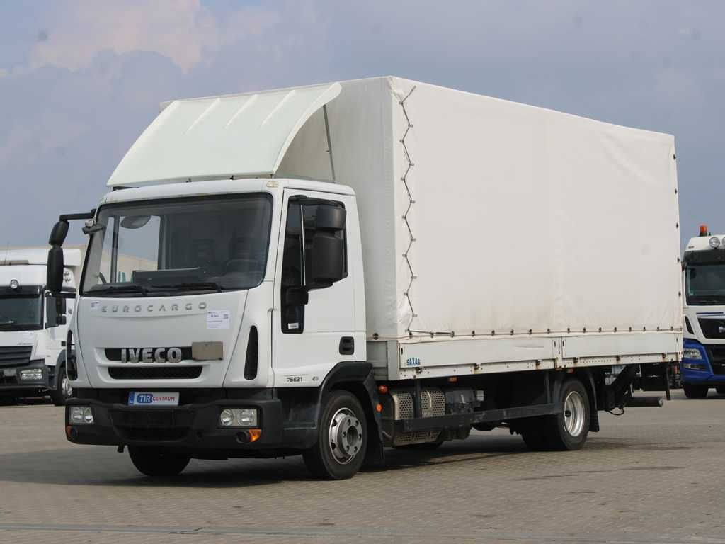 Iveco EUROCARGO 75E21, EURO 6, TAIL LIFT, SIDEWALLS - Тентована вантажівка: фото 1 Iveco EUROCARGO 75E21, EURO 6, TAIL LIFT, SIDEWALLS - Тентована вантажівка: фото 1