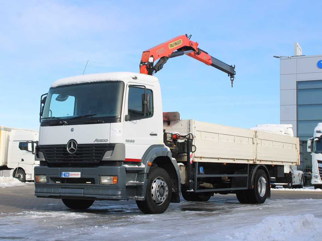 Mercedes-Benz ATEGO 1828, EURO 5, SIDE BOARD, HYDRAULIC ARM PALFINGER PK10000 - Бортова вантажівка/ Платформа, Вантажівка з маніпулятором: фото 1 Mercedes-Benz ATEGO 1828, EURO 5, SIDE BOARD, HYDRAULIC ARM PALFINGER PK10000 - Бортова вантажівка/ Платформа, Вантажівка з маніпулятором: фото 1