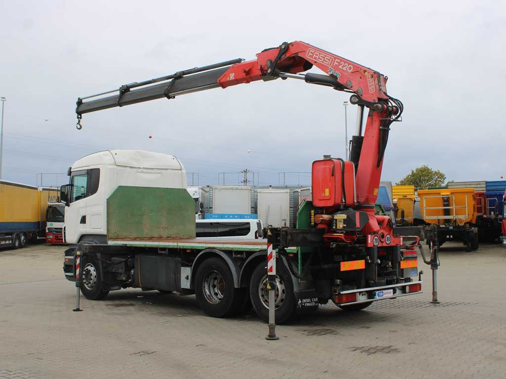 Scania R 500, 6X2, EURO 4, OPTICRUISE, HYDRAULIC ARM FASSI F220A.23 - Бортова вантажівка/ Платформа, Вантажівка з маніпулятором: фото 5 Scania R 500, 6X2, EURO 4, OPTICRUISE, HYDRAULIC ARM FASSI F220A.23 - Бортова вантажівка/ Платформа, Вантажівка з маніпулятором: фото 5