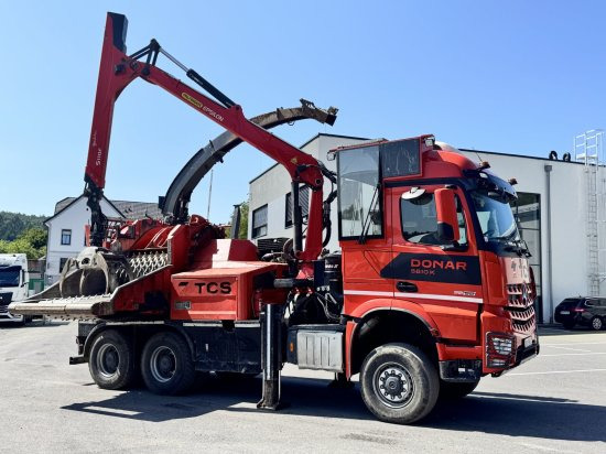 Дробарка для лісництва, Вантажівка Mercedes-Benz ACTROS 6x4 DONAR 5810K ? Hack-LKW / Mobilhacker | TCS Umwelttechnik: фото 11