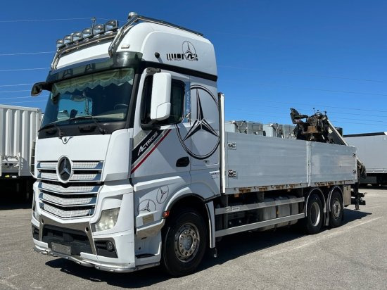 Mercedes-Benz Actros 2545 L 6x2, Retarder, Pritsche, Hiab XS 166 D-4 PRO, E5 - Бортова вантажівка/ Платформа, Вантажівка з маніпулятором: фото 1 Mercedes-Benz Actros 2545 L 6x2, Retarder, Pritsche, Hiab XS 166 D-4 PRO, E5 - Бортова вантажівка/ Платформа, Вантажівка з маніпулятором: фото 1