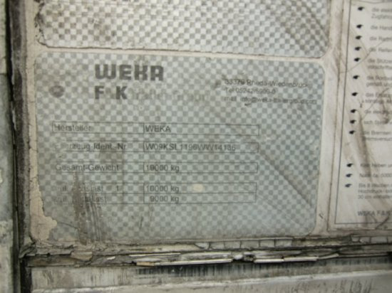 Закритий кузов напівпричіп WEKA 1-achs Kofferauflieger  gelenkt: фото 15 Закритий кузов напівпричіп WEKA 1-achs Kofferauflieger  gelenkt: фото 15