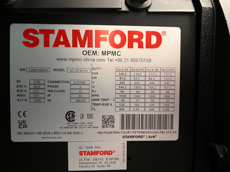 Електричний генератор DEGROOTE POWER* DP-C100SS  100KVA: фото 19