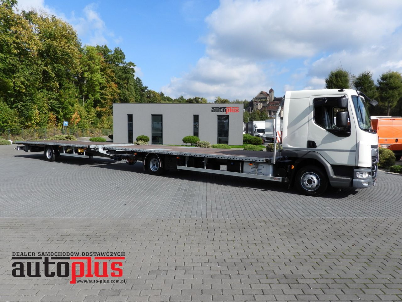 DAF LF 230 CONTAINER CARRIER PLATFORM + TRAILER WEBASTO CRUISE CONTROL LED LIGHTS PNEUMATICS AUTOMATIC TRANSMISSION TWIN WHEELS AIR CONDITIONING 230HP - Контейнеровоз/ Змінний кузов вантажівка: фото 1 DAF LF 230 CONTAINER CARRIER PLATFORM + TRAILER WEBASTO CRUISE CONTROL LED LIGHTS PNEUMATICS AUTOMATIC TRANSMISSION TWIN WHEELS AIR CONDITIONING 230HP - Контейнеровоз/ Змінний кузов вантажівка: фото 1