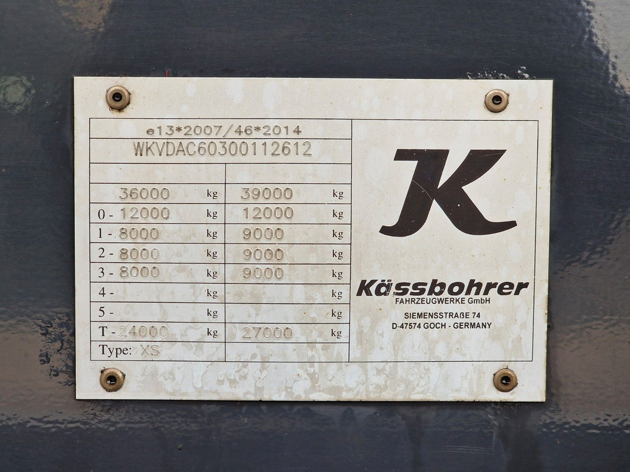 Напівпричіп цистерна для сипучих вантажів Kässbohrer XS SSK-60 / Kippsilo / Liftachse / 60m3: фото 30