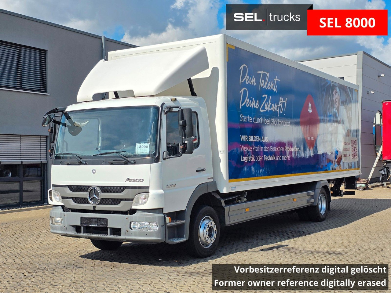 Mercedes-Benz Atego 1218 / Ladebordwand - Вантажівка з закритим кузовом: фото 1 Mercedes-Benz Atego 1218 / Ladebordwand - Вантажівка з закритим кузовом: фото 1
