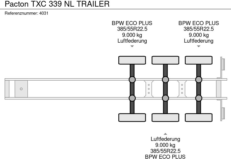 Контейнеровоз/ Змінний кузов напівпричіп Pacton TXC 339 NL TRAILER: фото 12