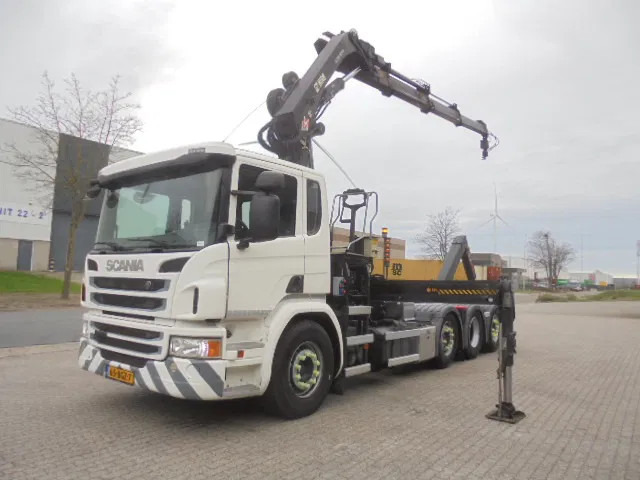 Scania P370 8X2 HAAK + KRAAN NL TRUCK LOW KM - Гаковий мультиліфт вантажівка, Вантажівка з маніпулятором: фото 1 Scania P370 8X2 HAAK + KRAAN NL TRUCK LOW KM - Гаковий мультиліфт вантажівка, Вантажівка з маніпулятором: фото 1