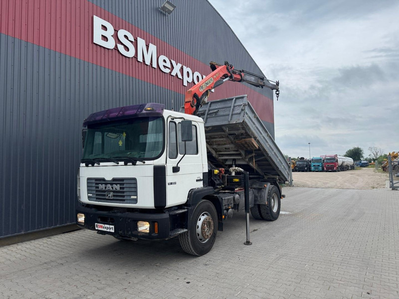 MAN 18.284 + Palfinger PK 9501 - Самоскид вантажівка, Вантажівка з маніпулятором: фото 1 MAN 18.284 + Palfinger PK 9501 - Самоскид вантажівка, Вантажівка з маніпулятором: фото 1