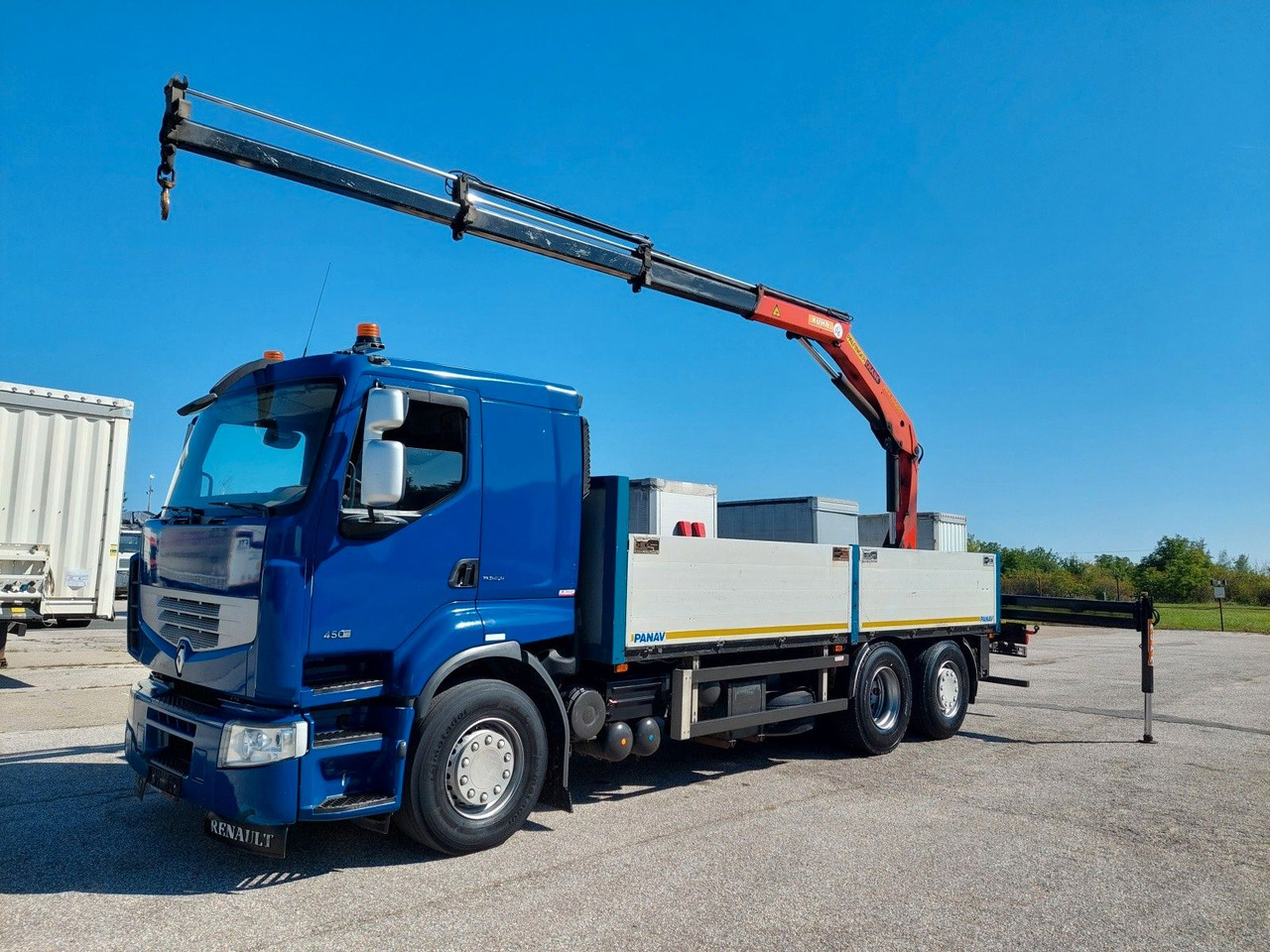 Renault Premium DXI R450.26 HR Palfinger PK 15.500 - Бортова вантажівка/ Платформа, Вантажівка з маніпулятором: фото 1 Renault Premium DXI R450.26 HR Palfinger PK 15.500 - Бортова вантажівка/ Платформа, Вантажівка з маніпулятором: фото 1