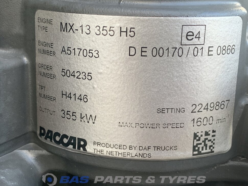 DAF XG Motor DAF MX13 355 H5 0452217 - Двигун в категорії Вантажівки: фото 5 DAF XG Motor DAF MX13 355 H5 0452217 - Двигун в категорії Вантажівки: фото 5