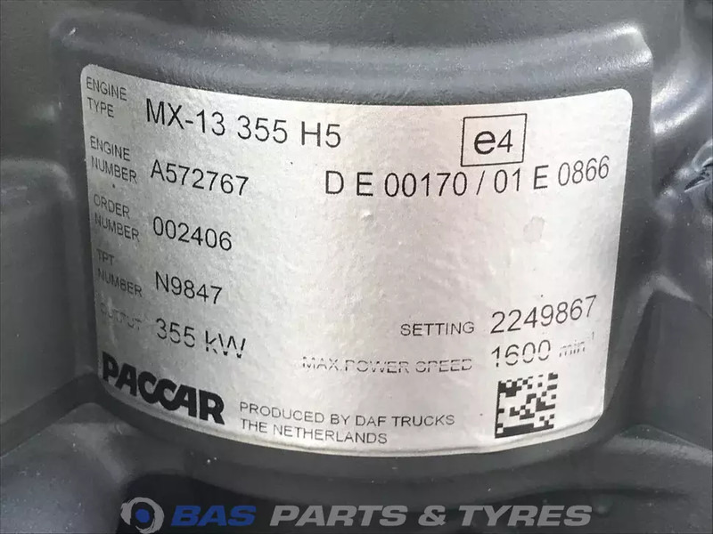 DAF XG+ Motor DAF MX13 355 H5 2304398 - Двигун в категорії Вантажівки: фото 5 DAF XG+ Motor DAF MX13 355 H5 2304398 - Двигун в категорії Вантажівки: фото 5