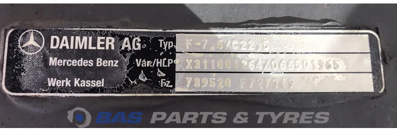 Mercedes-Benz Mercedes F-7.5/C22.5 Vooras A 960 331 17 01 - Передня вісь в категорії Вантажівки: фото 4 Mercedes-Benz Mercedes F-7.5/C22.5 Vooras A 960 331 17 01 - Передня вісь в категорії Вантажівки: фото 4