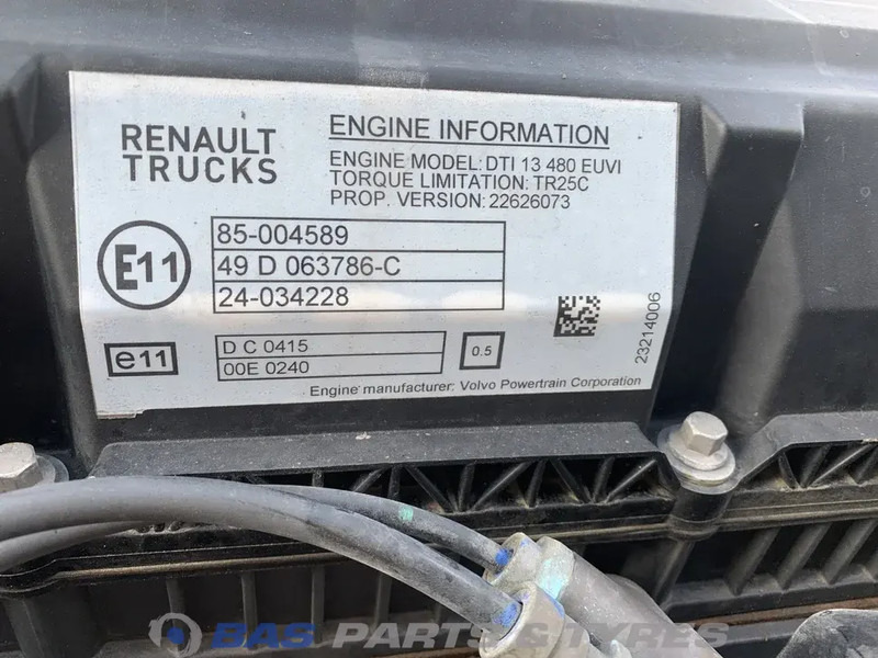 Renault T-Serie Motor Renault DTI13 480 K4 7485020846 - Двигун в категорії Вантажівки: фото 5 Renault T-Serie Motor Renault DTI13 480 K4 7485020846 - Двигун в категорії Вантажівки: фото 5