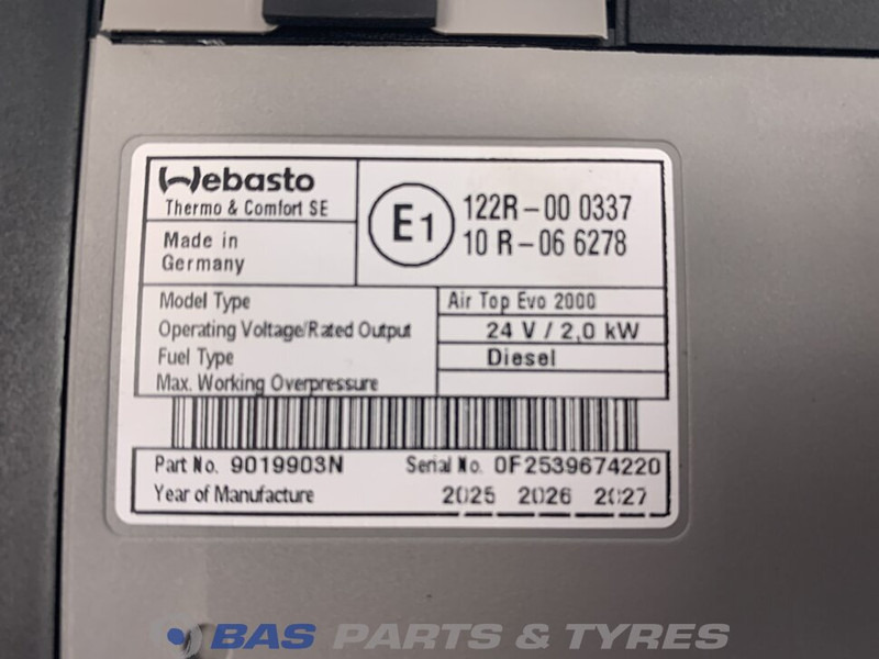 Volvo FH4 Standkachel 84025006 - Опалення/ Вентиляція в категорії Вантажівки: фото 3 Volvo FH4 Standkachel 84025006 - Опалення/ Вентиляція в категорії Вантажівки: фото 3