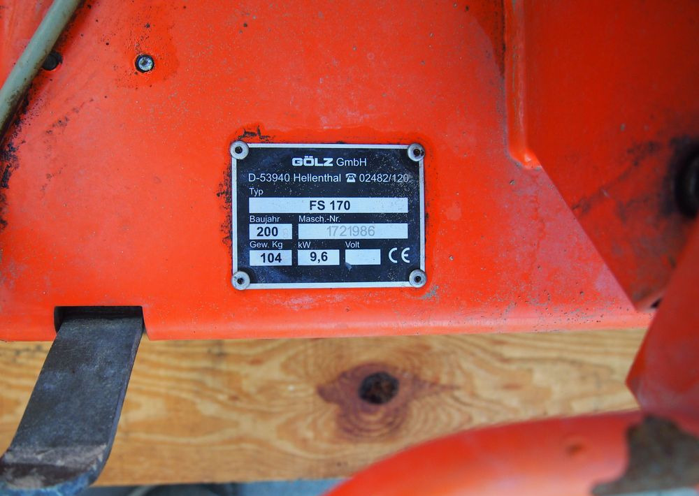 Piła do cięcia GOLZ FS 170 2006 PIŁA DO CIĘCIA asfaltu i betonu - Будівельне обладнання: фото 5 Piła do cięcia GOLZ FS 170 2006 PIŁA DO CIĘCIA asfaltu i betonu - Будівельне обладнання: фото 5