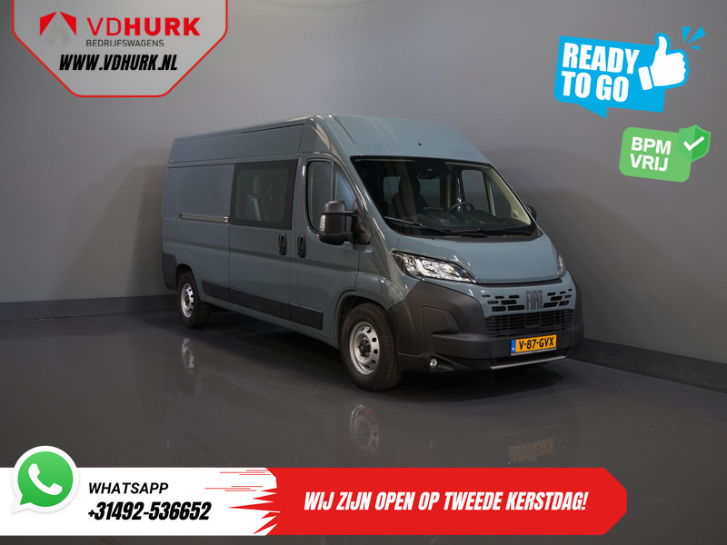 Fiat Ducato 2.2 MJ 180 pk Aut. L3H2 DC Dubbel Cabine BPM VRIJ! 6 Pers./ 2x Schuifdeur/ Climate/ 2.5t Trekverm./ Cruise/ Camera/ Trekhaak - Суцільнометалевий фургон, Вантажопасажирський фургон: фото 1 Fiat Ducato 2.2 MJ 180 pk Aut. L3H2 DC Dubbel Cabine BPM VRIJ! 6 Pers./ 2x Schuifdeur/ Climate/ 2.5t Trekverm./ Cruise/ Camera/ Trekhaak - Суцільнометалевий фургон, Вантажопасажирський фургон: фото 1