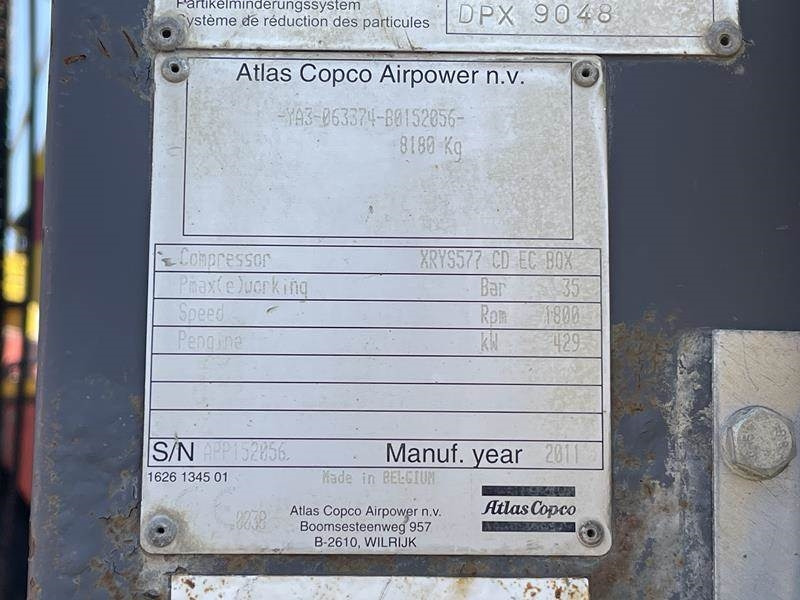 Atlas-Copco XRYS 577 CD - N - Повітряний компресор: фото 3 Atlas-Copco XRYS 577 CD - N - Повітряний компресор: фото 3