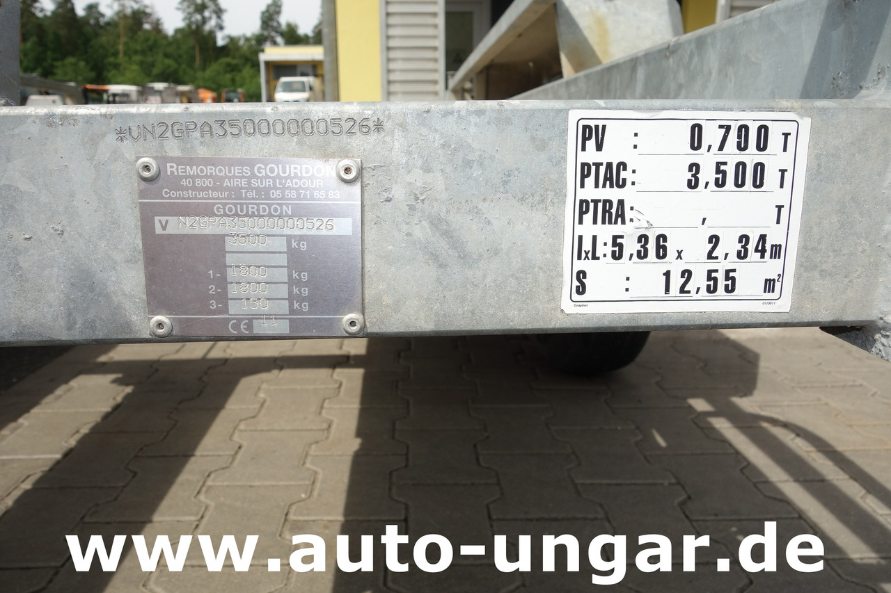 Причіп для перевезення спецтехніки Gourdon GPA 350 - CP35 Baumaschinenanhänger 3.500kg Tieflader: фото 10 Причіп для перевезення спецтехніки Gourdon GPA 350 - CP35 Baumaschinenanhänger 3.500kg Tieflader: фото 10