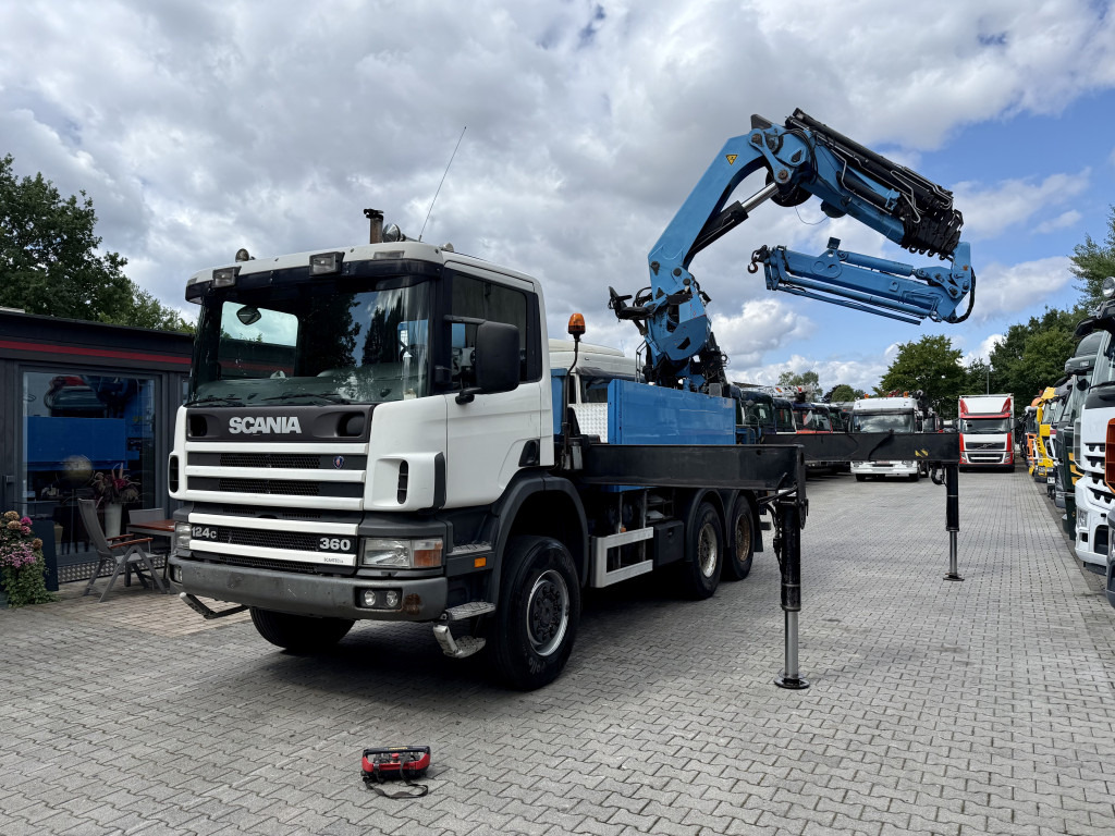 Scania P124 360 6X6 Palfinger 48000 bis 32 Meter - Бортова вантажівка/ Платформа, Вантажівка з маніпулятором: фото 1 Scania P124 360 6X6 Palfinger 48000 bis 32 Meter - Бортова вантажівка/ Платформа, Вантажівка з маніпулятором: фото 1