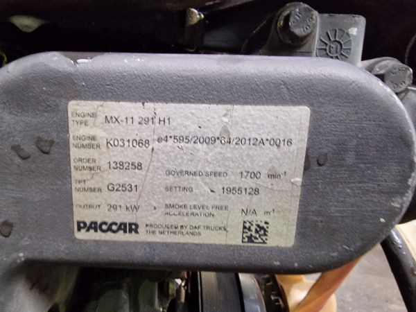 DAF MX-11 291 H1 Engine (Truck) - Двигун в категорії Вантажівки: фото 2 DAF MX-11 291 H1 Engine (Truck) - Двигун в категорії Вантажівки: фото 2