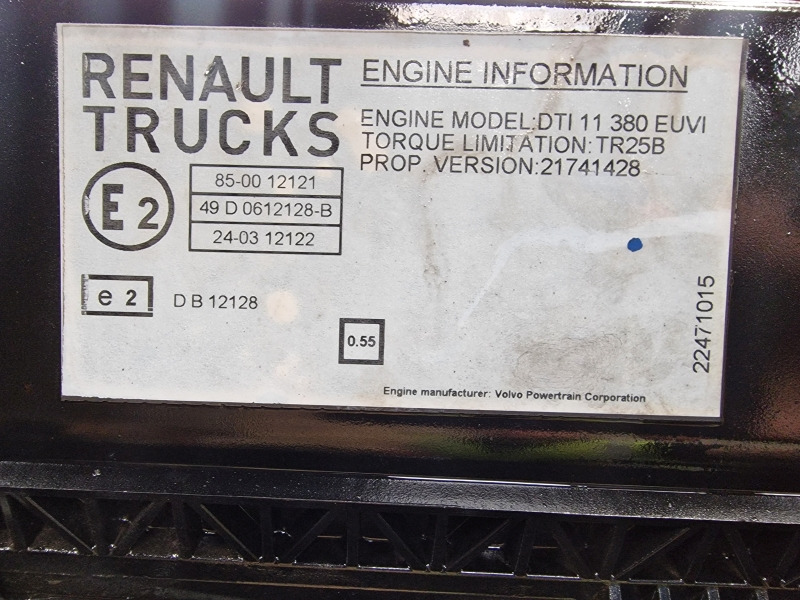 Renault DTI11 380 EUVI Engine (Truck) - Двигун в категорії Вантажівки: фото 3 Renault DTI11 380 EUVI Engine (Truck) - Двигун в категорії Вантажівки: фото 3