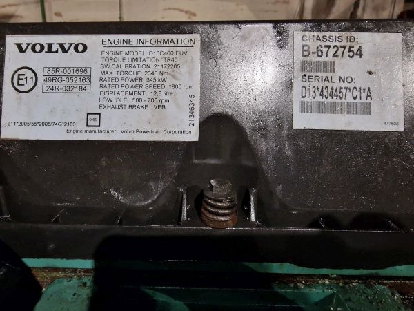 Volvo D13C460 EUV Engine (Truck) - Двигун в категорії Вантажівки: фото 2 Volvo D13C460 EUV Engine (Truck) - Двигун в категорії Вантажівки: фото 2