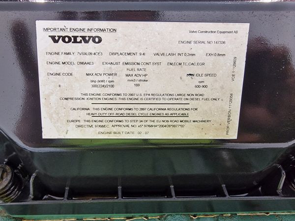 Двигун в категорії Будівельна техніка Volvo D9BAAE3 A25 A30 Engine (Plant): фото 11