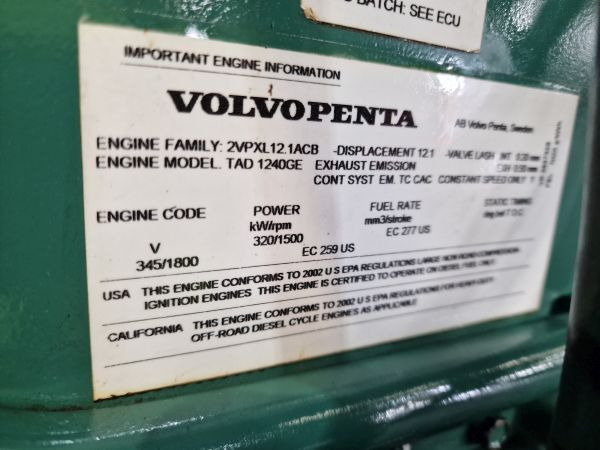 Volvo TAD1240GE Engine (Industrial) - Двигун в категорії Промислове обладнання: фото 3 Volvo TAD1240GE Engine (Industrial) - Двигун в категорії Промислове обладнання: фото 3