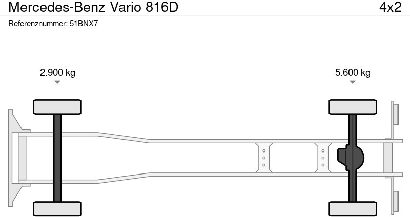 Бортова вантажівка/ Платформа Mercedes-Benz Vario 816D: фото 6