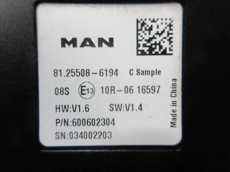 MAN 81.25508-6194 ECAS BEDINING MAN 18.520 EURO 6 MODEL 2024 - Електрична система в категорії Вантажівки: фото 3 MAN 81.25508-6194 ECAS BEDINING MAN 18.520 EURO 6 MODEL 2024 - Електрична система в категорії Вантажівки: фото 3