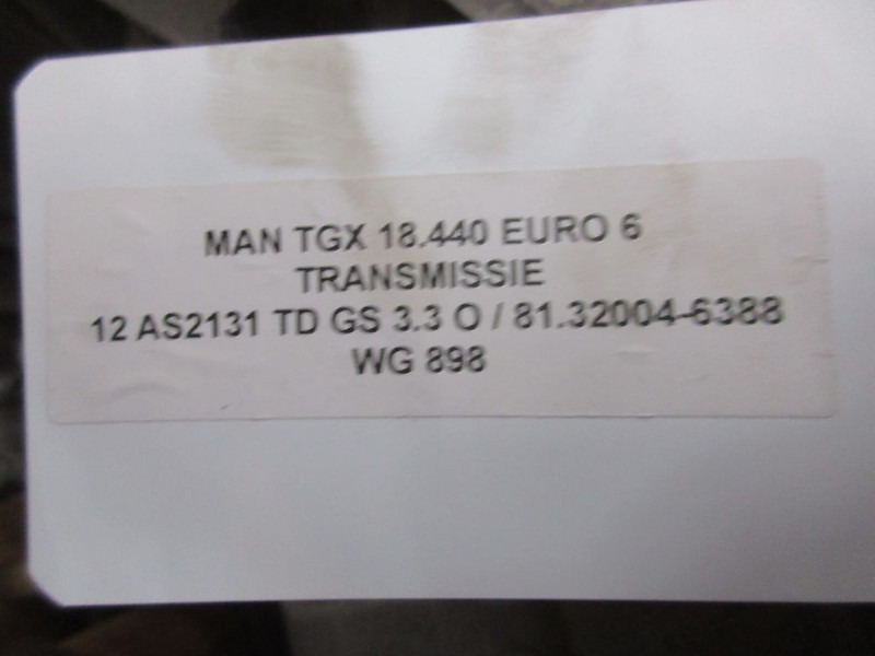 MAN TGX 81.32004-6388 TRANSMISSIE 12 AS 2131 TD GS 3.3 O EURO 6 - Коробка передач в категорії Вантажівки: фото 5 MAN TGX 81.32004-6388 TRANSMISSIE 12 AS 2131 TD GS 3.3 O EURO 6 - Коробка передач в категорії Вантажівки: фото 5