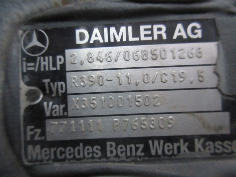 Mercedes-Benz A 000 350 43 03/ R390-11,0/C19.5 /TYPE 771111 RATIO 2,846/ ATEGO EURO 6 - Диференціал в категорії Вантажівки: фото 5 Mercedes-Benz A 000 350 43 03/ R390-11,0/C19.5 /TYPE 771111 RATIO 2,846/ ATEGO EURO 6 - Диференціал в категорії Вантажівки: фото 5