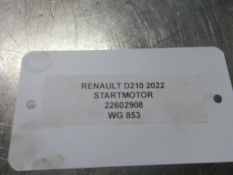 Renault 22602908 STARTMOTOR RENAULT D210 EURO 6 - Стартер в категорії Вантажівки: фото 3 Renault 22602908 STARTMOTOR RENAULT D210 EURO 6 - Стартер в категорії Вантажівки: фото 3